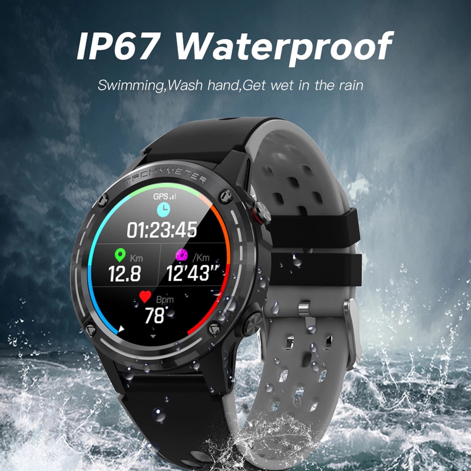 GPS M6 Männer 1,3 Zoll 360MAH Bluetooth Anruf Kompass Barometer Smartwatch draussen Sport Wasserdichte Uhren Мужские Часы