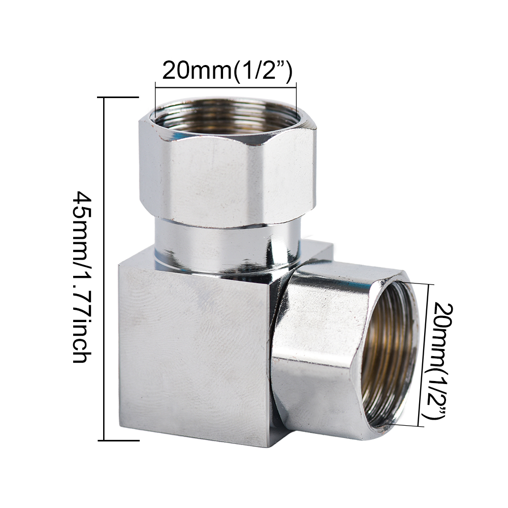 3-Way Electroplated Stainless Steel Shower Adapter 1/2inch Shower Diverter One-in-two-out Joint Water Pipe Fittings: light green
