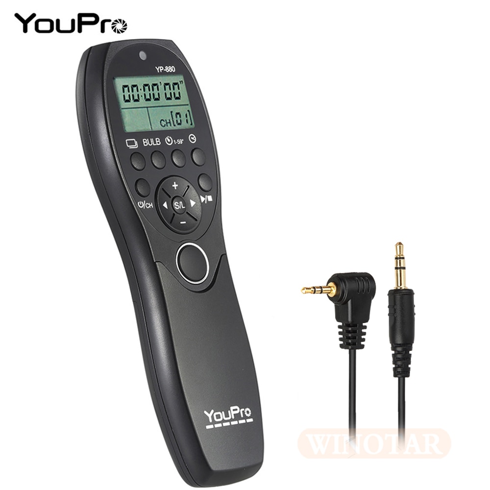 Youpro YP-880 E3 Lcd Display Timer Afstandsbediening Camera Wired Ontspanknop Voor Canon Pentax Samsung Contax Dslr Camera &#39;S