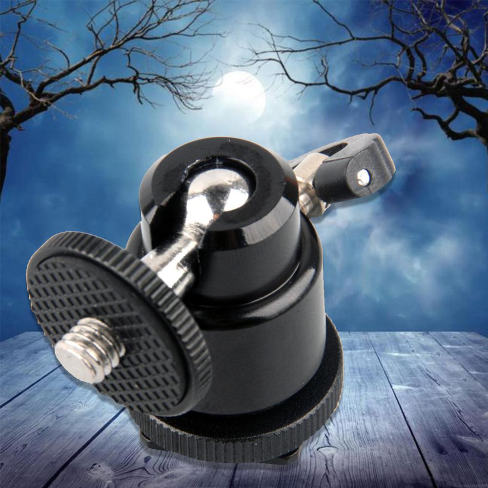 JMFOTO For Camera Tripod LED Light Flash Bracket Holder Mount 1/4 Shoe Adapter Cradle Ball Head with Lock