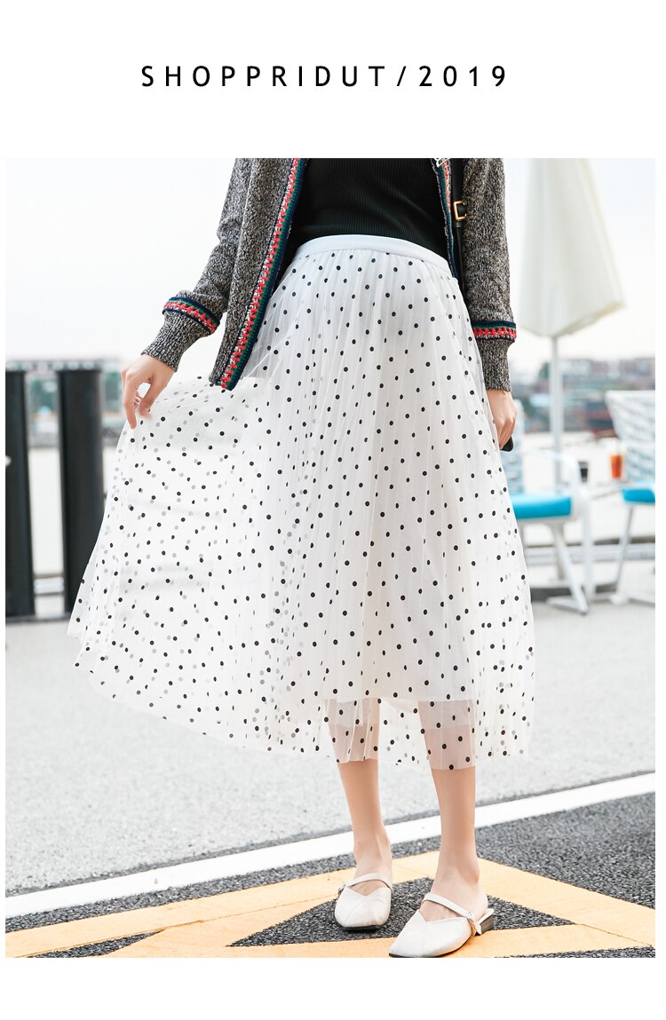 Dot Gauze Maternity Skirts Elastic Waist Adjustable Skirts Clothes for Pregnant Women Summer Pregnancy