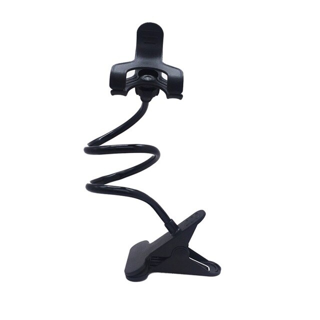 Rotating Stand Holder Multi-Function Long Arm Lazy Bracket Mount Storage Holders Rack Plastic Accessories for Phone: Black