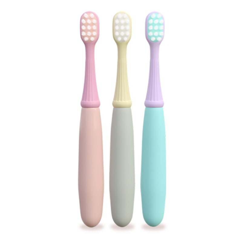 D2TA 6Pcs Toddler Kids Manual Toothbrush Cute Mushroom Multicolor Extra Soft Bristles Children Teeth Cleaning Tools 2-5 Years