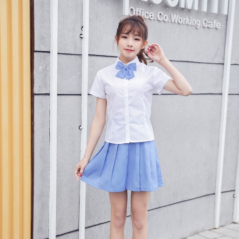 Girls Summer School Uniform Students Short Sleeve ... – Grandado