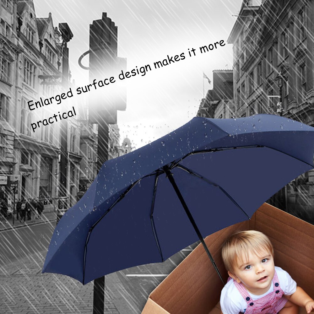 Grote Wind Slip Opvouwbare Automatische Paraplu drievoudige Paraplu Mannen en Vrouwen Business Winddicht Opvouwbare Paraplu