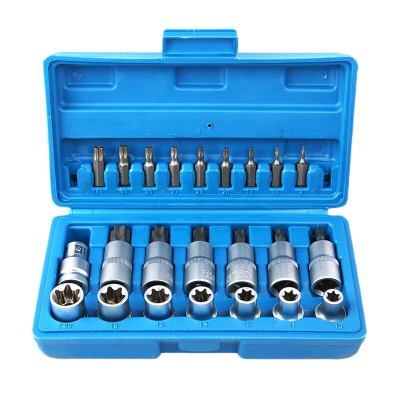 23PCS Hexagonal Plum Socket Wrench Hex Head Tsui Star Screwdriver Hex Bit Socket Set Screwdriver