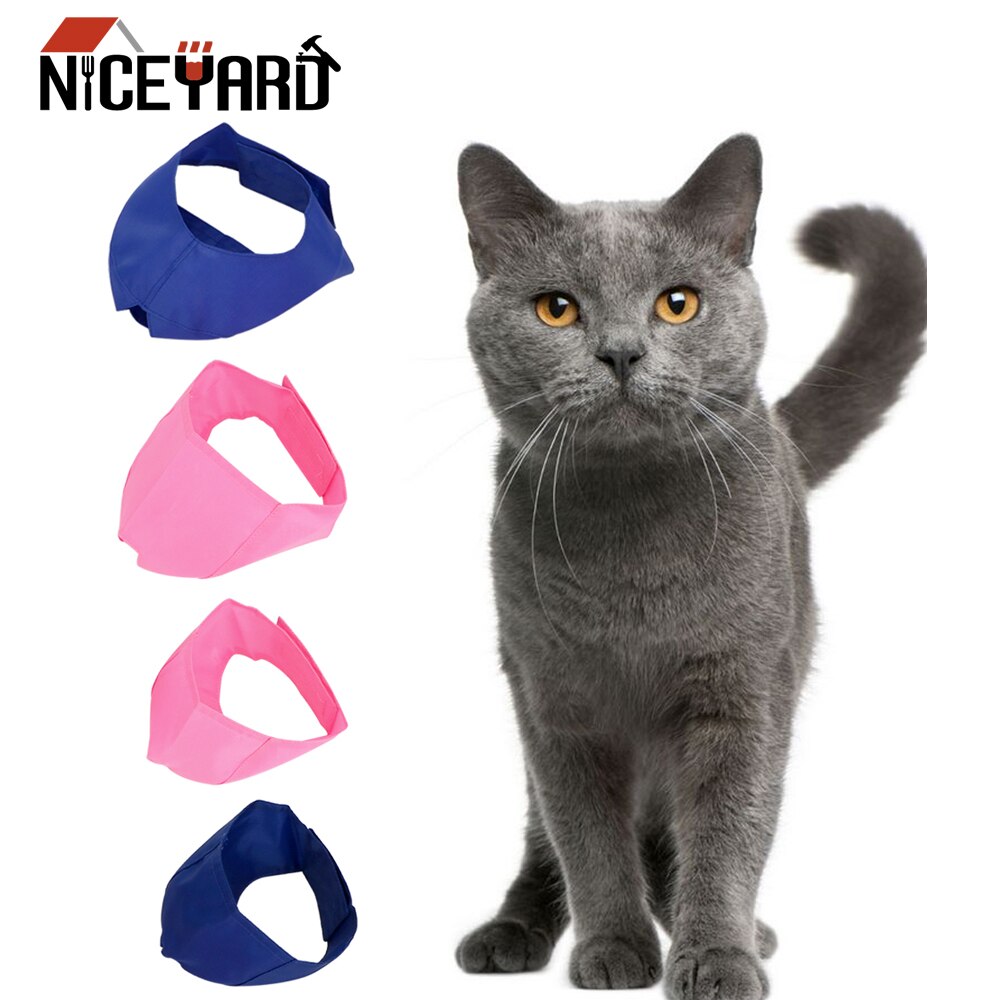 Niceyard anti bid kæledyr øjenmaske skønhed pleje mundkurv kat beskyttelsesdæksel blindfold patch kat bad kosmetik
