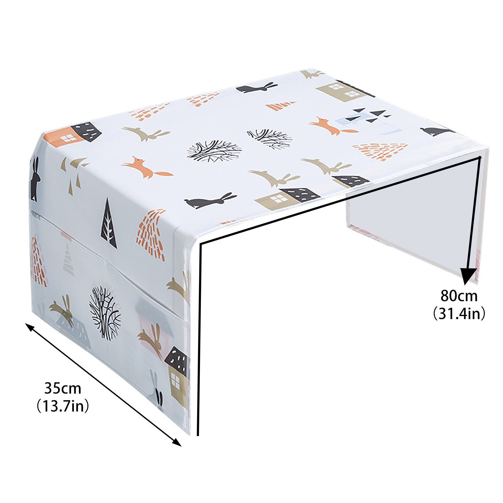 Cubiertas de horno microondas de dibujos animados, bolsillos dobles, cubiertas antipolvo, impermeables, a prueba de grasa, bolsa de almacenamiento, accesorios de cocina