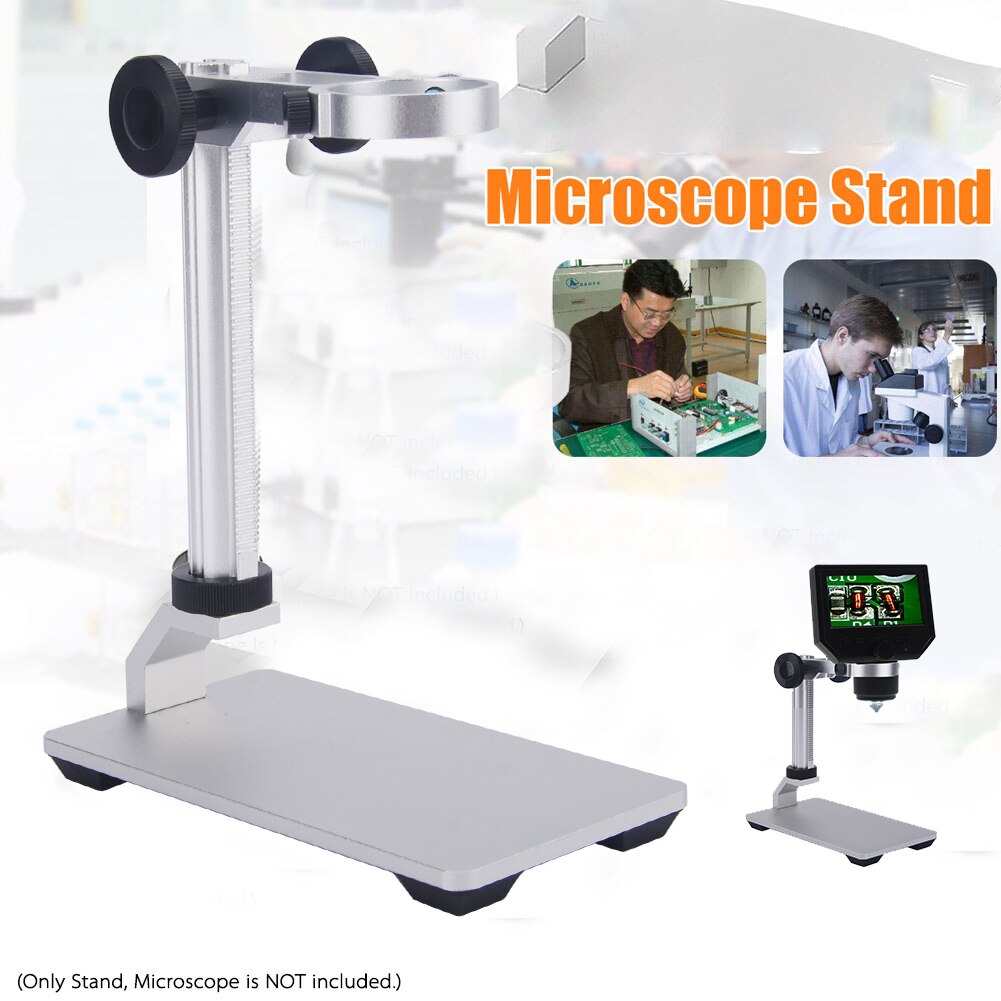 Stand Adjustable Magnifier Endoscope Microscope Holder Bracket Desktop Aluminum Alloy Digital Base 1.18 To 1.3inch