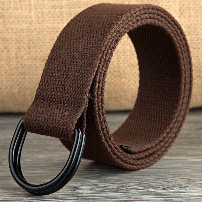 160cm Klassische Einfache Stil lässig Hosen D-Geschmack Schüler Doppel Ring Leinwand frauen und Männer&#39;s Erweitert gürtel: 6 / 130 cm