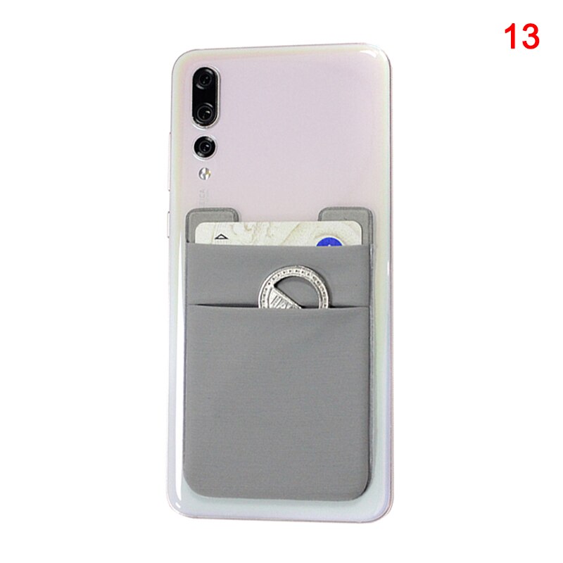 Doppel Tasche Elastische strecken tuch/mikrofaser praktisch Ich würde Kreditkarte Halfter Aufkleber Universal- Brieftasche fallen Karte Halfter: 13