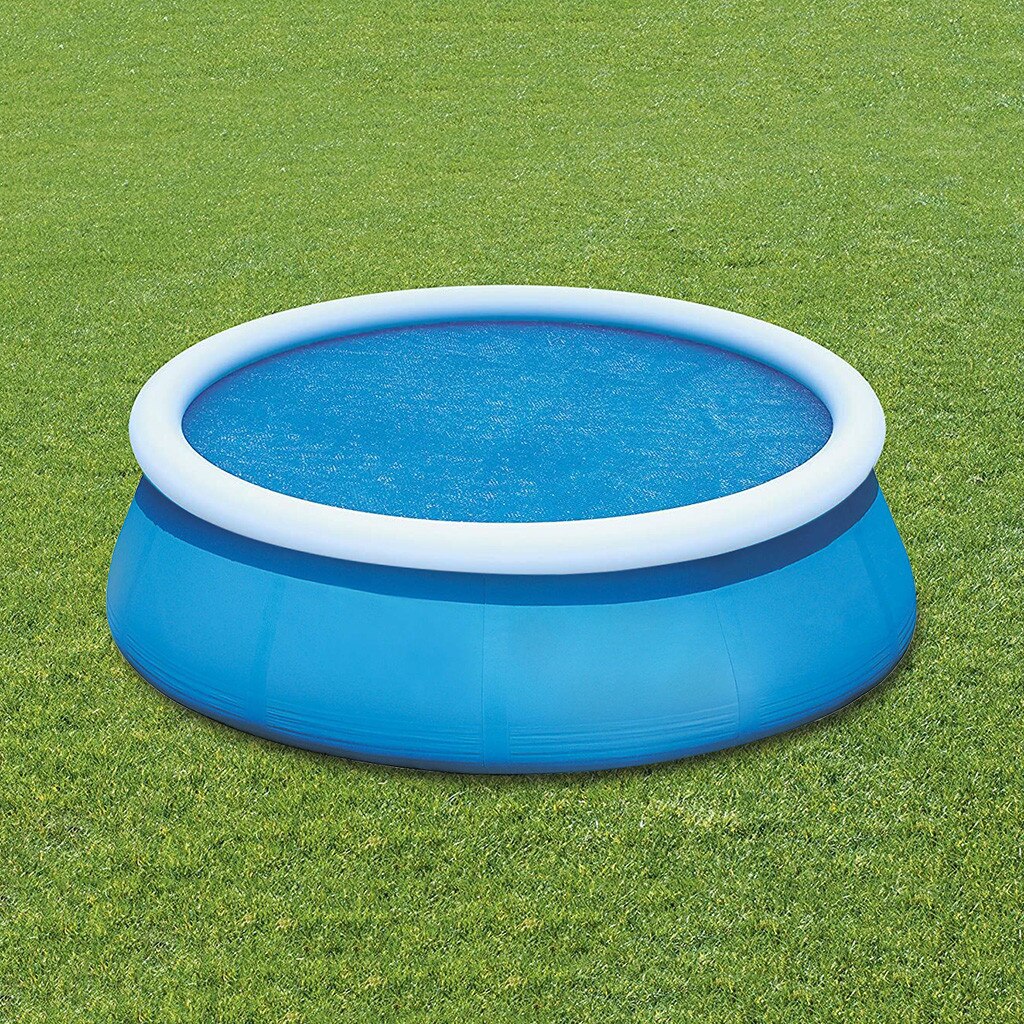 Round Pool Cover Protector 12ft Foot Above Ground Blue Protection Swimming Pool Reusable Anti Dust Lightweight ZJXT