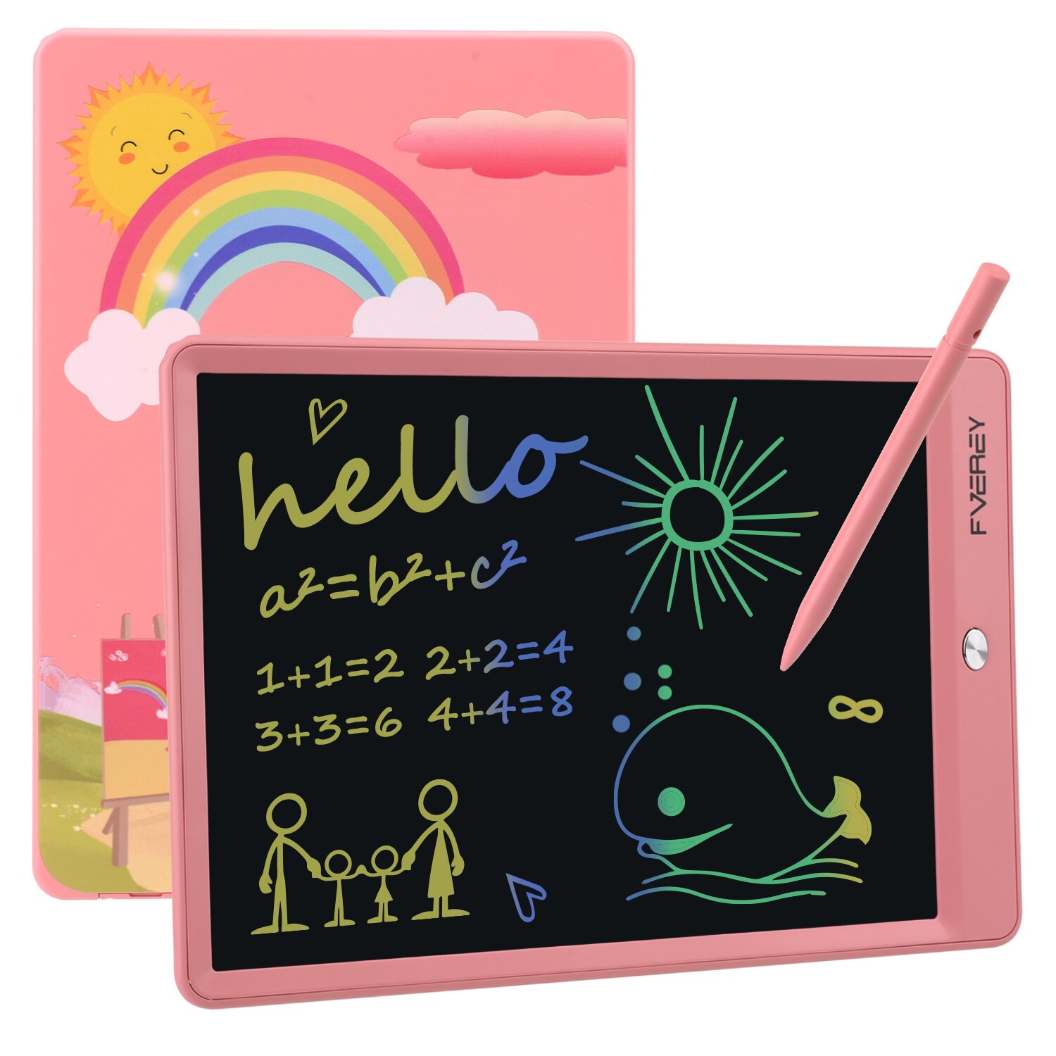 15inch Smart Writing Board Drawing Tablet LCD Screen Writing Tablet Digital Graphic Tablets Electronic Handwriting Pad with Pen: 10inch color red
