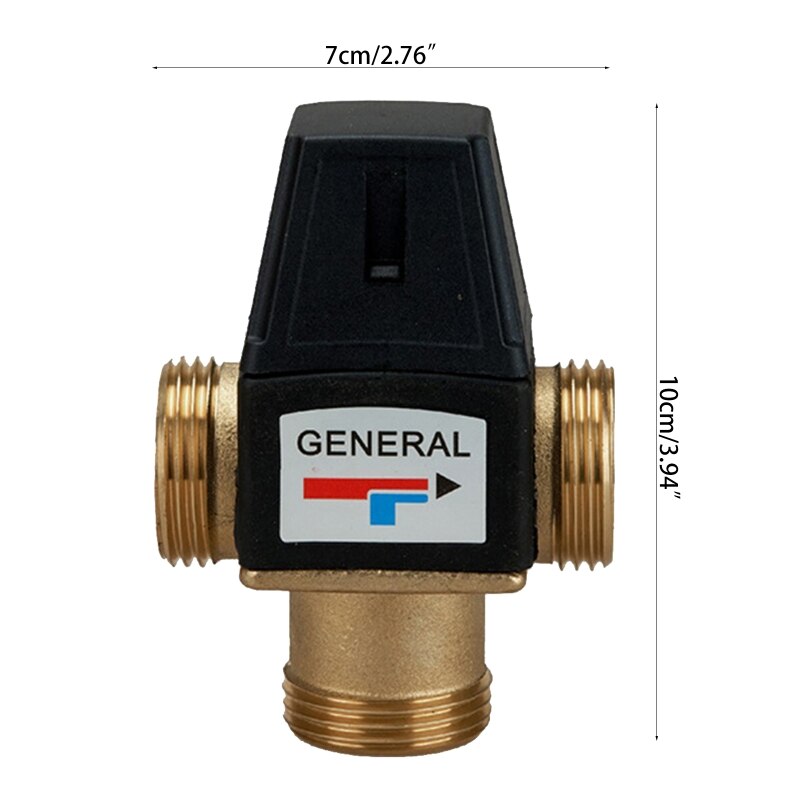 Válvula Mezcladora Termostática Para Calentador Solar, 3/4 Pulgadas DN20 Para BSP Latón Unidireccional Agua Caliente Y Fría Válvula Mezcladora Termostática Automática