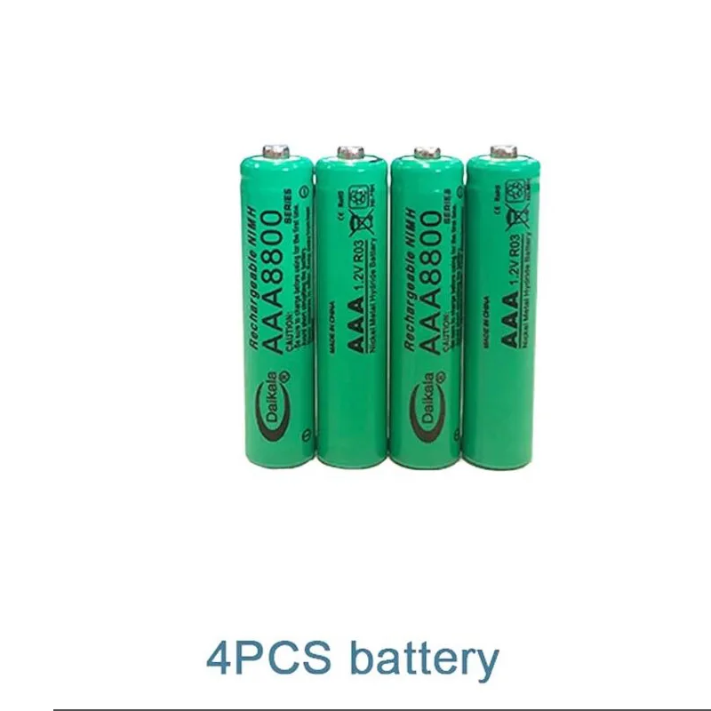 Batería alcalina AAA de 1,2 V, 8800mAh, linterna, juguete, reloj, reproductor de MP3, batería de níquel-hidrógeno de repuesto, + cargador
