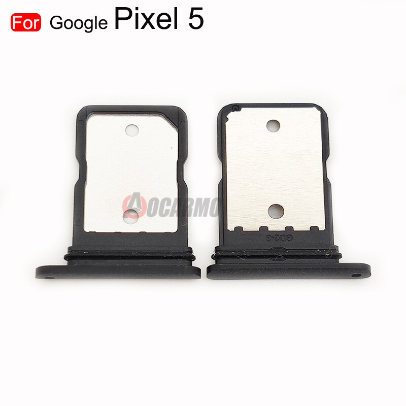 Suporte preto/verde do leitor da bandeja do sim do entalhe do soquete do cartão sim para as peças de substituição do pixel 5 de google