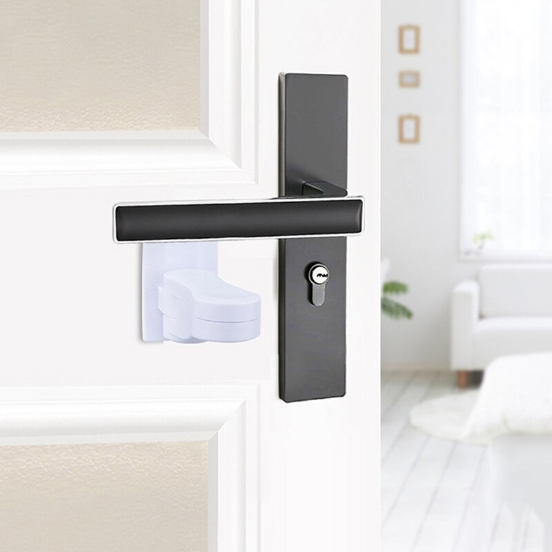 Baby Safety Lock Door Lever Lock Safety Child Toddler Proof Doors Adhesive Lever Handle Compatible