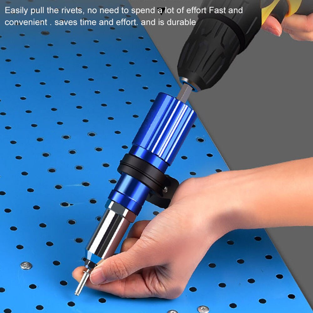 Accessories Home Electric Power Drill Insert Nut Wrench Rivet Adapter Set Replacement Tool Anti Slip Cordless Riveting Ergonomic