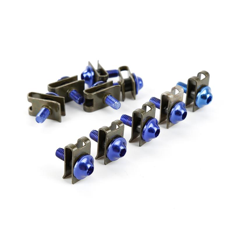 Tornillos de carenado de M5 multicolor para motocicleta, Clips de sujeción de velocidad, tornillos y tuercas de Metal, accesorios para Moto, 10 piezas, 5x16mm