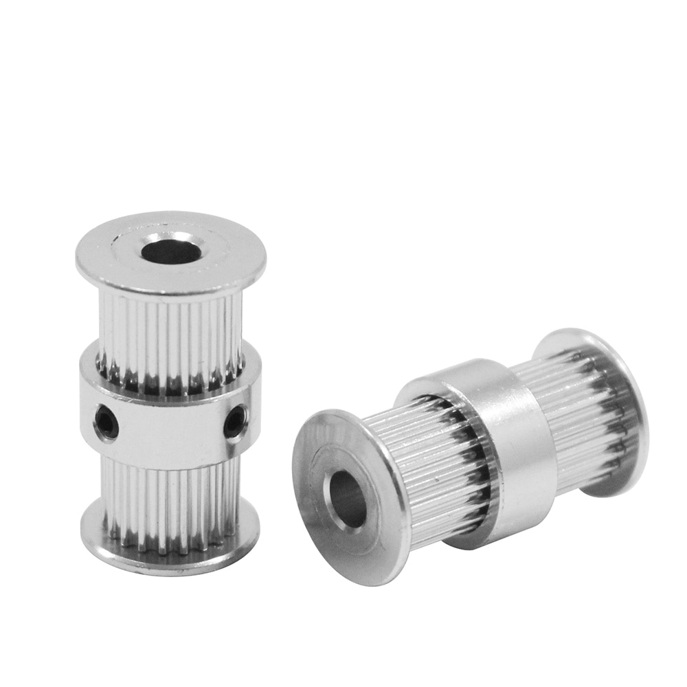 GT2 pulley type double head GT2 20 teeth 9mm width bore 5 & 8mm timing pulley for GT2 Timing belt 3D printer part gear