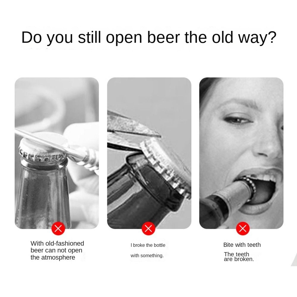 Automatic Penguin Bottle Opener Labor-saving Magnetic Beer Bottle Opener Push Down Press-Type Canning Lids Opening Tool