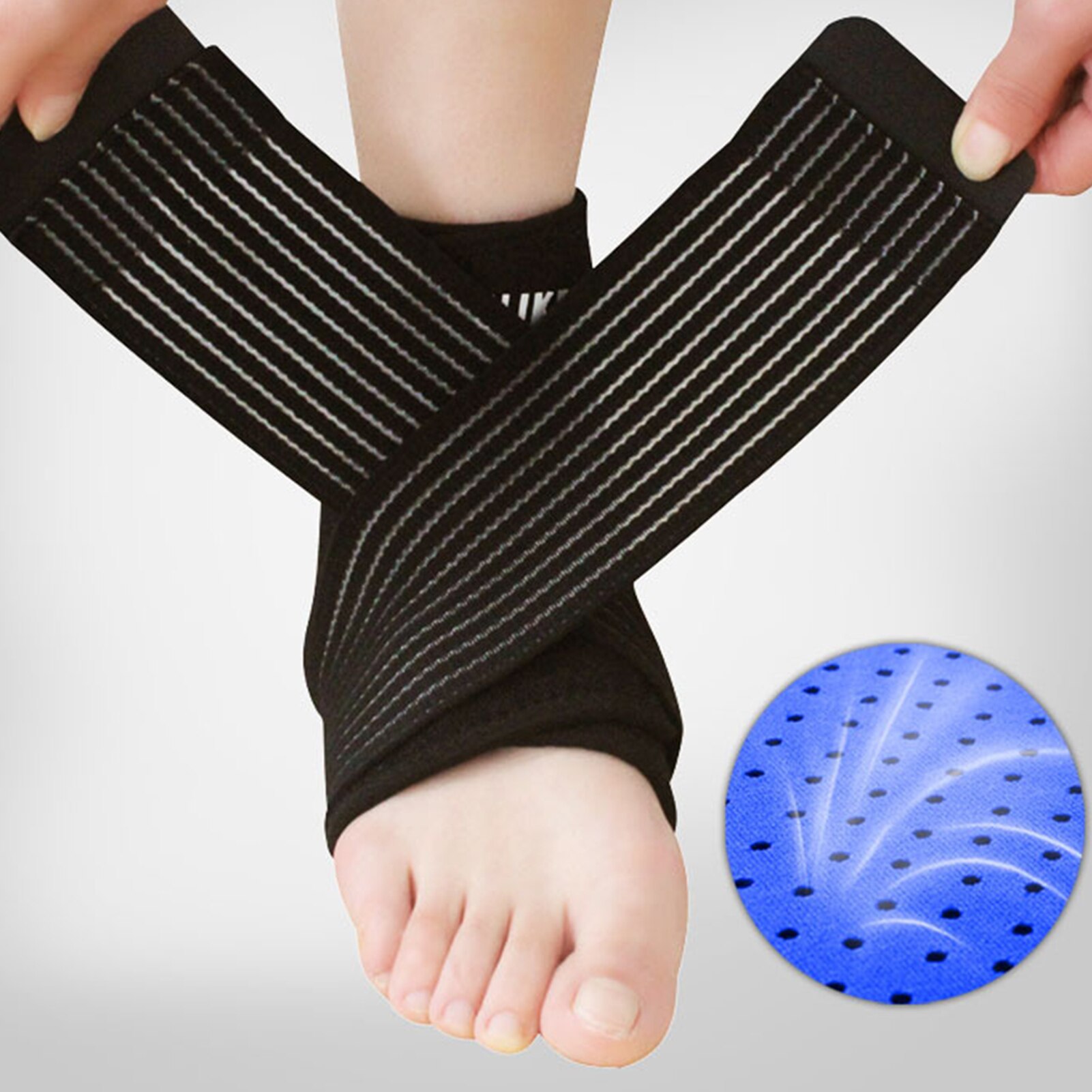 1 pz sicurezza sportiva supporto caviglia protezione Pad compressione cavigliera elastico fasciatura guardia cinturini protezione avvolgente