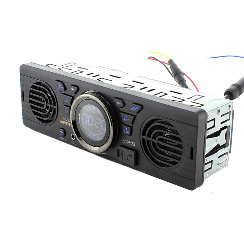 AV252 12V Car Radio Tuner In-dash Audio MP3 Player Car Stereo FM Radio Bluetooth 2.1 + EDR with USB / TF Card Port MP3 / WMA