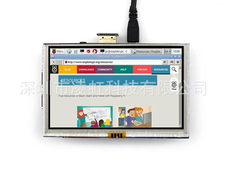 [HFSECURITY] 5 Inch 800 * 480 Touch Display Screen For Raspberry Pi Pi 2 A+ B+ 2B Portable HDMI Touch Panel LCD Display Screen