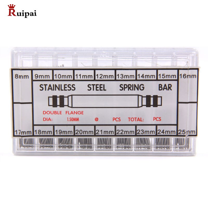 RUIPAI-correas de resorte para reparación de relojes, 360 Uds. De diámetro, 1,5mm, 8-25mm, servicio de relojería