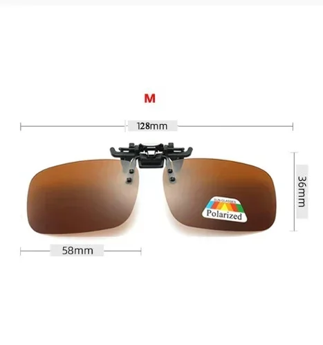 4 Color Grey Lenses Polarized Sunglasses Clip On Flip Up UV 380 Driving Fishing Night Vision Glasses Clips: Red