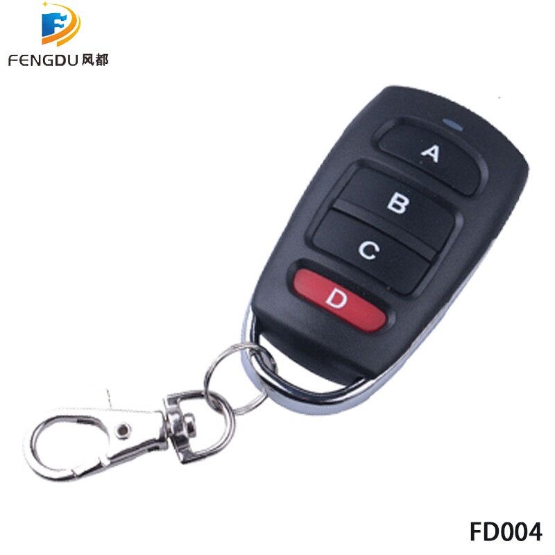 Controle remoto universal 433mhz, código grabber para portão sem fio rf 4 canais clonagem elétrica para porta do garagem do carro chaveiro com corrente