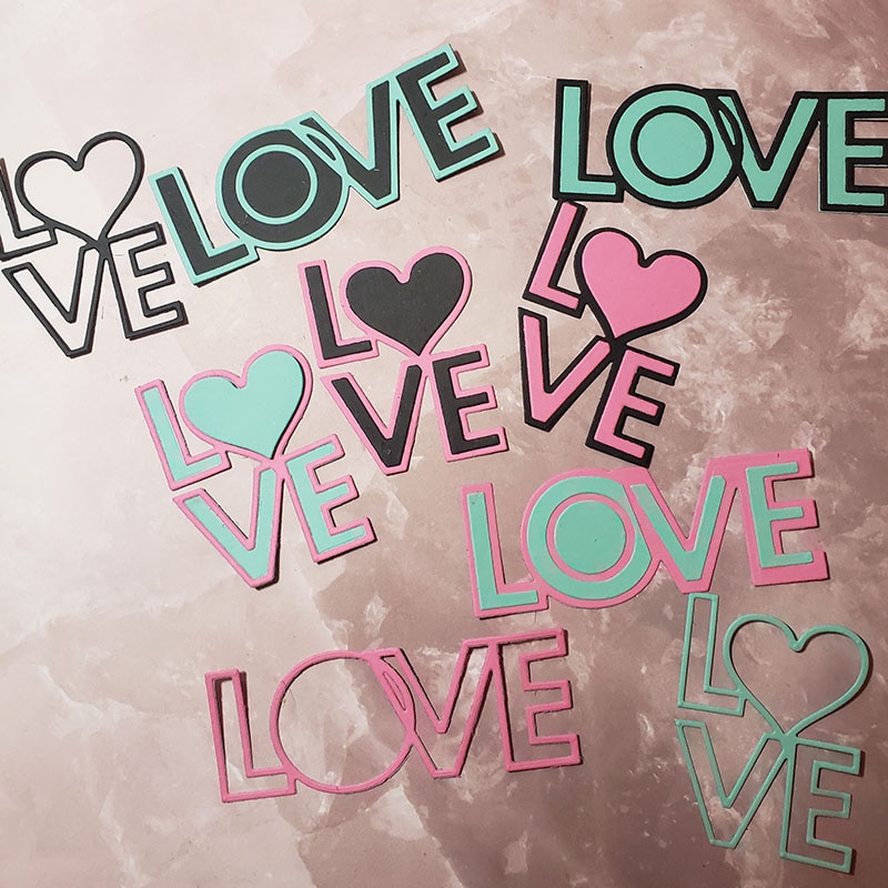 Layred Love heart Shaker card Metal Cutting Die Stencils for DIY album Decorative Embossing Paper Cards