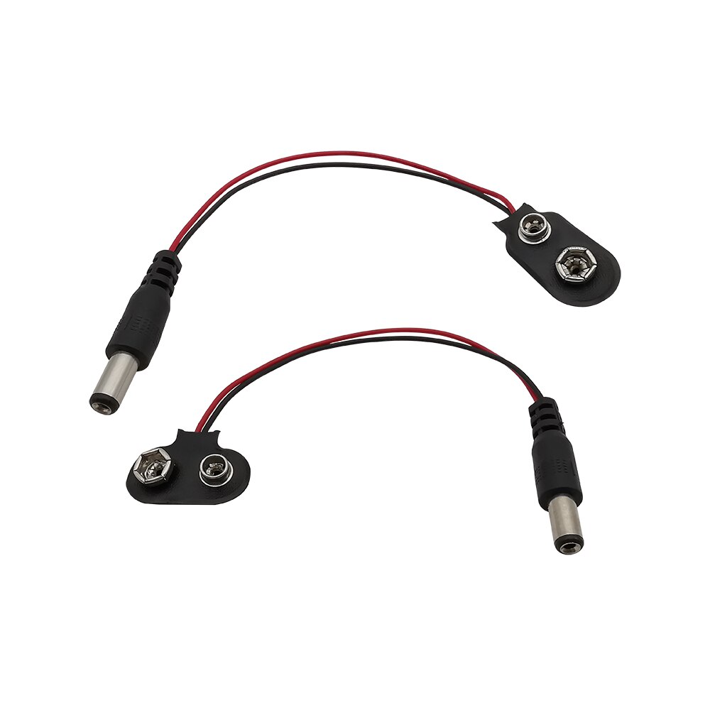 5/10Stck 9V Batterie schnappen Verbinder Clip Draht Führt Halfter DC Batterie Energie Kabel Stecker Clip DC 5.5*2,1 T/ICH Typ für Arduino DIY