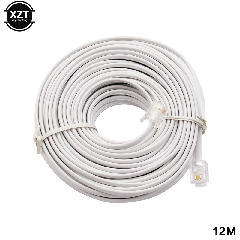 3/6/9/12/15/30M RJ11 64C Telephone Extension Cable Telephone Cable Two Core Telephone Cable Finished phone line