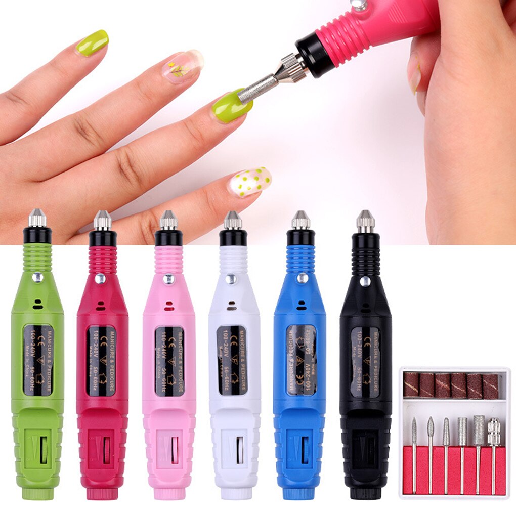 7 in 1 elektrisk manicure maskine pedicure neglebor sæt neglefil kunst værktøj negle maskine udstyr