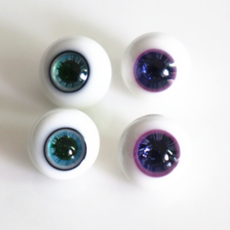 BJD poupée yeux en verre 12mm couleur pourpre couleur verte