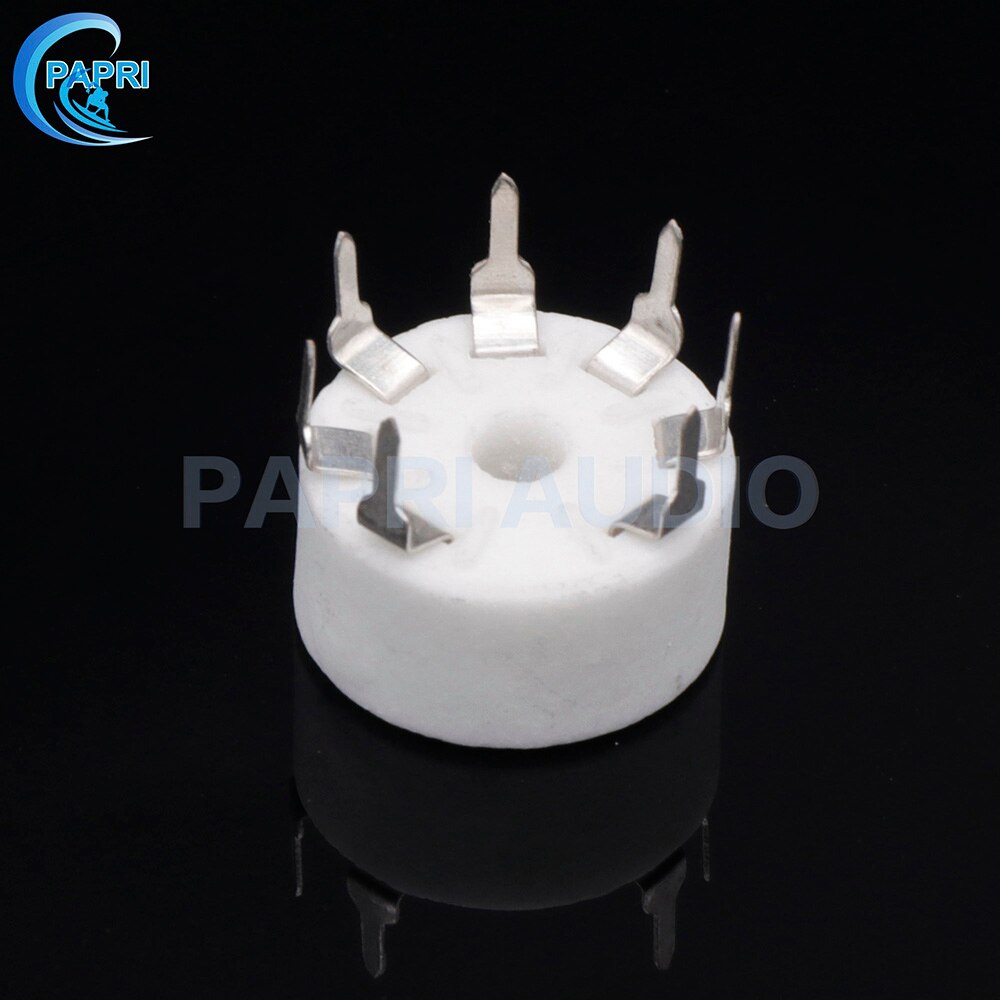 PAPRI 10PCS PCB Mount B7G Silver Plated 7pin Bottom Chassis Mount Tube Socket For 6Z4/EC92/EAA91