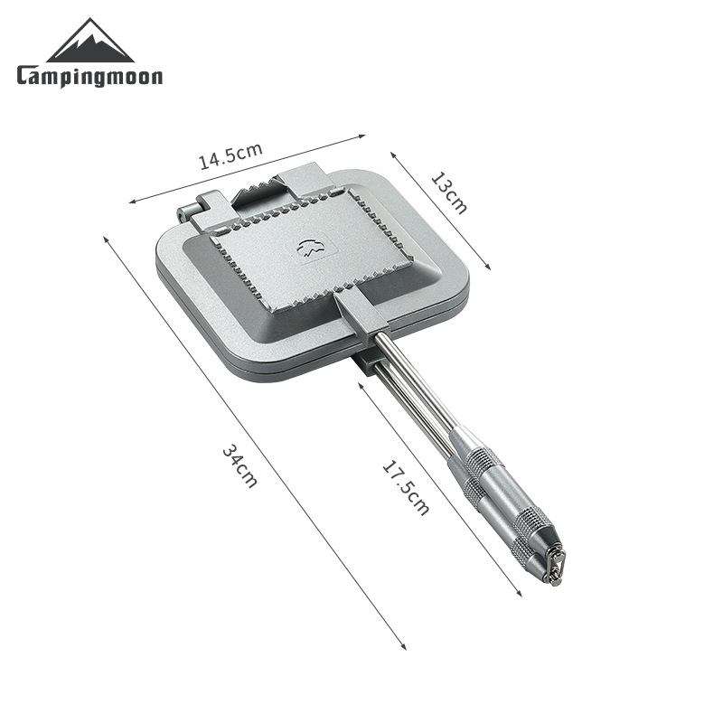 CAMPINGMOON-Pince de cuisson pour sandwich, grillage antiadhésif double face, pince polyvalente pour petit-déjeuner de camping, JxSandwich