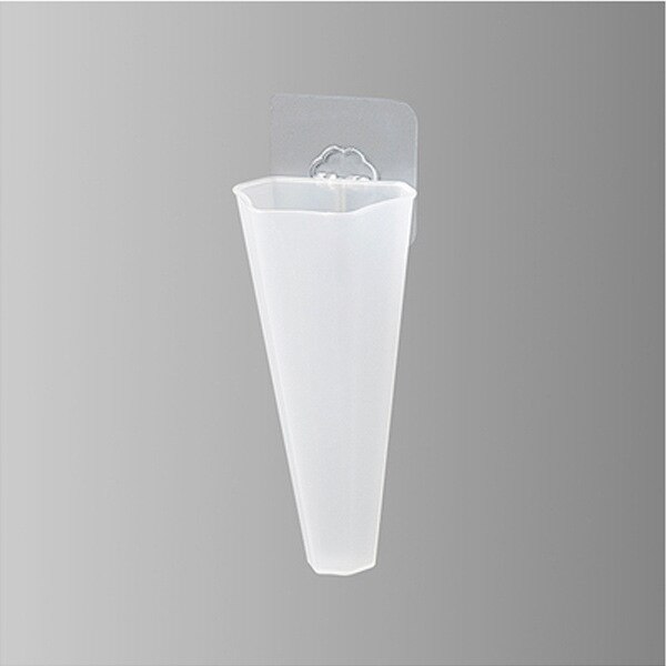 Hydroponisk væghængende blomsterpotte plast doven floret flaske plantevase beholder glasvæg blomsterpotter til hjemmekontorindretning: Strimmel gennemsigtig