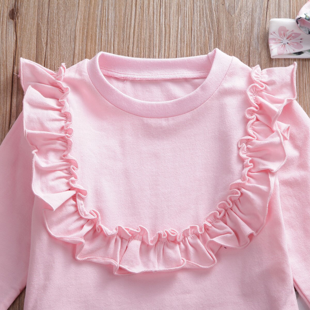 Focalisat ensemble de vêtements 3 pièces pour filles | Haut à manches longues, pantalon, bandeau, ensemble de vêtements pour 6-24 mois