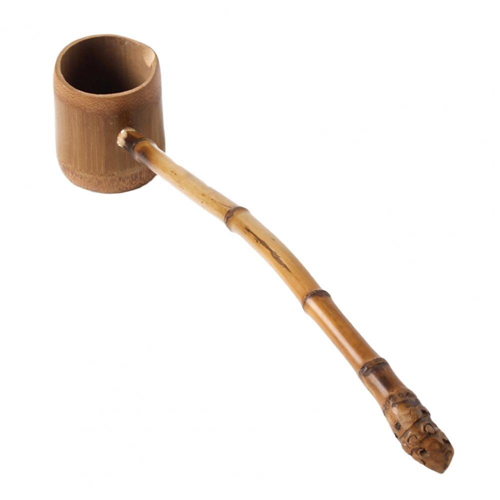 Water Ladle Natural Special Water Scoop Long-handled Bailer Carbonized Water Bamboo Spoon for Teahouse Water Bailer: Default Title