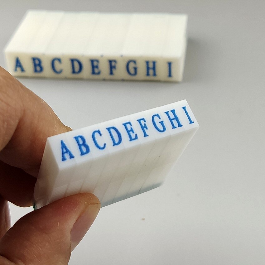 Larger Adjustable Plastic Seal Stamp Printed by Hand English Letters Combination A-Z Removable Movable Clearly 1 set