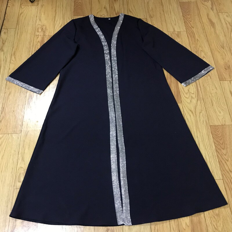 Plus size moslim open abaya jurk vrouwen dubai arab losse open lange gewaad vetersluiting strass hijab jurken bovenkleding islamitische kleding