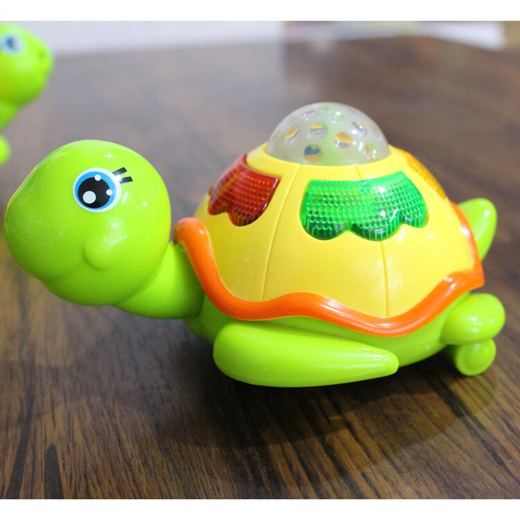 Kinderen speelgoed winkel creatieve leuke mecanum wielen glanzende flash light turtle Beste Voor Kinderen
