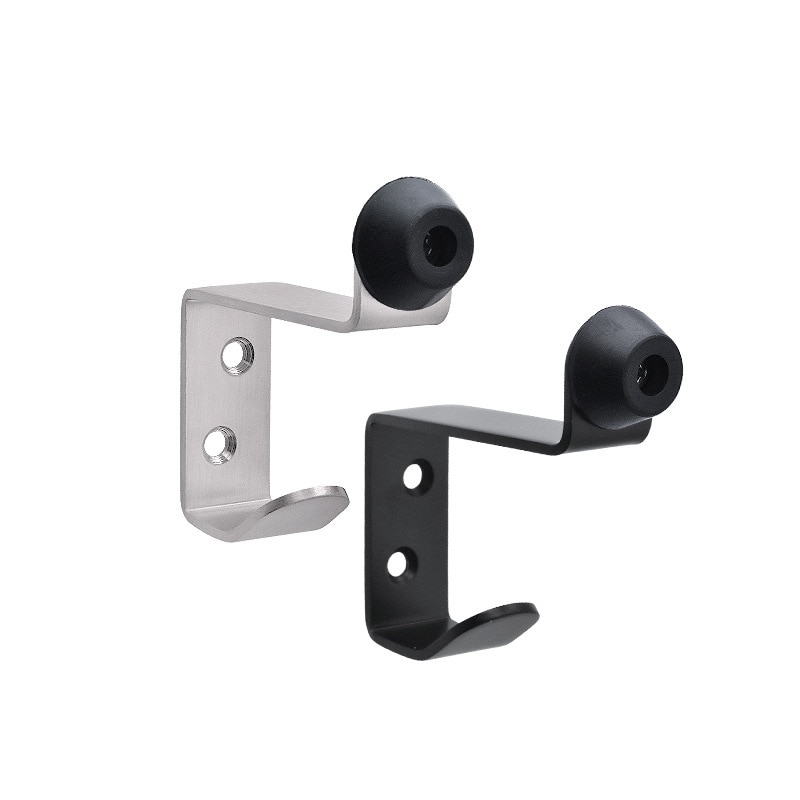 304 stainless steel storage hooks with door stopper Doorknob rubber bumper Damper wall protector Toilet bathroom Door Hardware