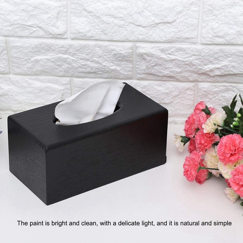 Tissue Box Wood Rectangular Tissue Box Natural Elegance Wood Tissue Box for Living Room Bedroom Kitchen