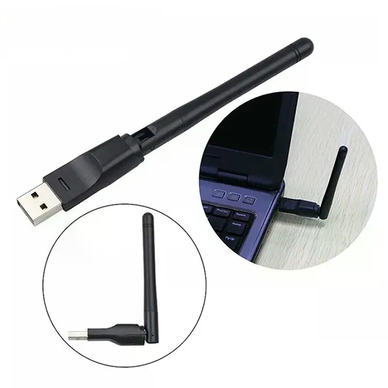 Adattatore mini usb wifi da 150 mbps, scheda di rete wireless  mt7601 ricevitore wifi per pc portatile windows 2.4g
