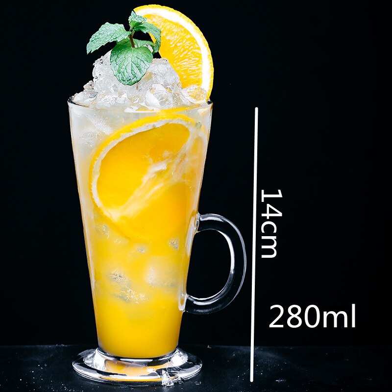 Copa de vidrio para cóctel, copas de vino frías, zumo de fruta, batidos, Espresso, vasos para beber, taza transparente: Glass Cup H