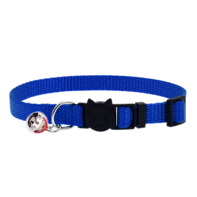Cat Collar With Bell Safety Buckle Kitten Small Dogs Cats Adjustable Nylon Collars Pet Supplies E2S