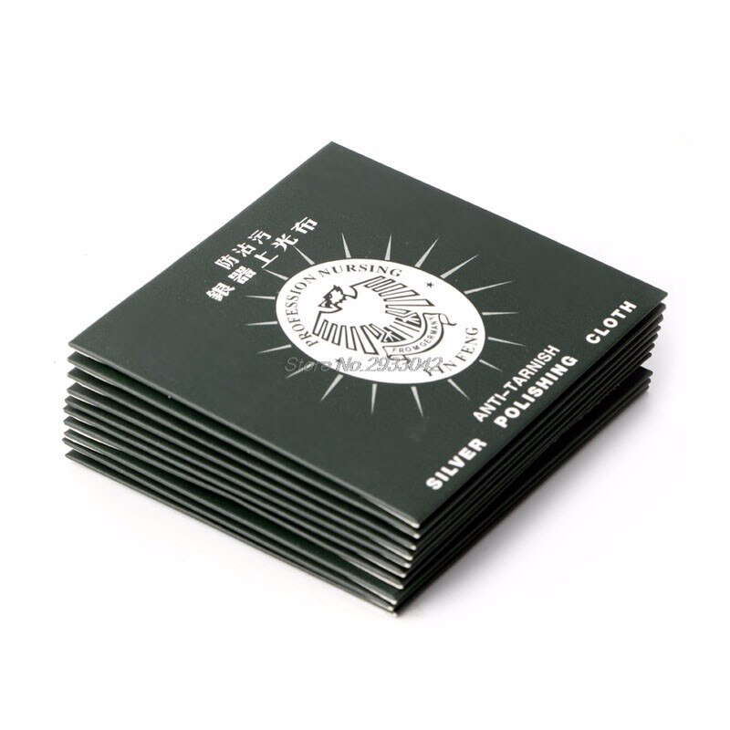 50 silberpoliertücher (8 x 8cm cm ) – quadratische schutztücher zum polieren und reinigen von silber, farbe zufällig